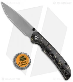 CIVIVI Imperium Liner Lock Knife Shredded CF/Gold (3.5" Stonewash) C2106A -CIVIVI Shop CIVIVI Imperium LL Shredded CF Gold SW C2106A BHQ 123527 jr bottlecap