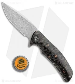 CIVIVI Incite Liner Lock Knife Copper Foil/Clear Resin (3.7" Damascus) C908DS-2 -CIVIVI Shop CIVIVI Incite LL Copper Foil Clear Resin Damascus C908DS 2 BHQ 104244 jr bottlecap 1