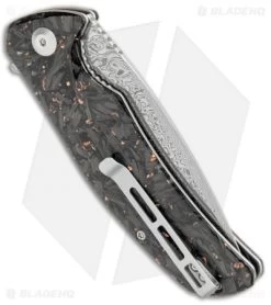 CIVIVI Incite Liner Lock Knife Copper Foil/Clear Resin (3.7" Damascus) C908DS-2 -CIVIVI Shop CIVIVI Incite LL Copper Foil Clear Resin Damascus C908DS 2 BHQ 104244 jr side 1