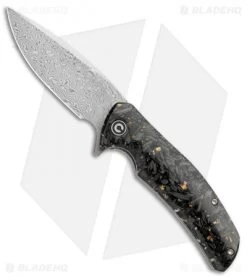 CIVIVI Incite Liner Lock Knife Gold Foil/Clear Resin (3.7" Damascus) C908DS-1