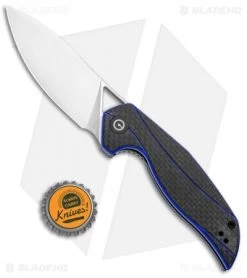 CIVIVI Isham Anthropos Flipper Knife Blue/Carbon Fiber(3.25" Satin) C903B -CIVIVI Shop CIVIVI Isham Anthropos Flipper Blue CF Satin C903 BHQ 95960 jr bottlecap