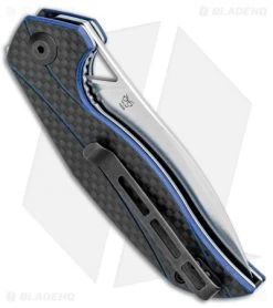 CIVIVI Isham Anthropos Flipper Knife Blue/Carbon Fiber(3.25" Satin) C903B -CIVIVI Shop CIVIVI Isham Anthropos Flipper Blue CF Satin C903 BHQ 95960 jr side