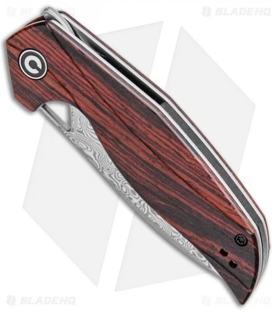 CIVIVI Isham Anthropos Flipper Knife Sandalwood (3.25" Damascus) C903DS-2 2 CIVIVI Isham Anthropos Flipper Knife Sandalwood (3.25" Damascus) C903DS-2 - Image 2