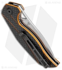 CIVIVI Isham Anthropos Flipper Knife Orange/Carbon Fiber (3.25" Satin) C903A -CIVIVI Shop CIVIVI Isham Anthropos Orange CF Satin C903A BHQ 95962 jr side