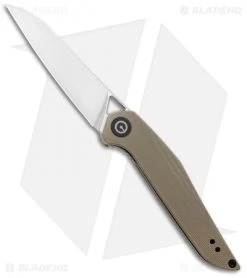 CIVIVI Isham Mckenna Liner Lock Knife Tan G-10 (2.875 Satin) C905A