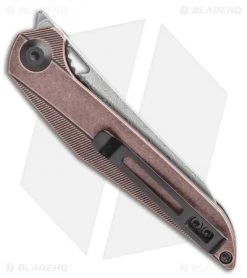 CIVIVI Isham Mckenna Liner Lock Knife Black SW Copper (2.9" Damascus) C905DS-2 -CIVIVI Shop CIVIVI Isham Mckenna Liner Lock Knife Copper 2.875 Damascus C905DS 2 BHQ 114180 LS Side 2