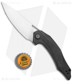 CIVIVI Isham Plethiros Flipper Knife CF/G10 (3.45" Satin) C904C -CIVIVI Shop CIVIVI Isham Plehiros Black CF Satin C904C BHQ 96906 jr bottlecap
