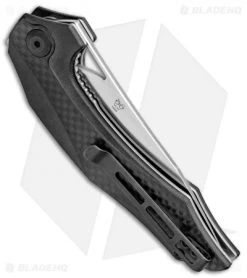 CIVIVI Isham Plethiros Flipper Knife CF/G10 (3.45" Satin) C904C -CIVIVI Shop CIVIVI Isham Plehiros Black CF Satin C904C BHQ 96906 jr side