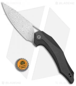 CIVIVI Isham Plethiros Flipper Knife Black/Carbon Fiber (3.45" Damascus) C904DS -CIVIVI Shop CIVIVI Isham Plethiros Flipper Knife Black Carbon Fiber Damascus C904DS BHQ 99830 kp bottle cap