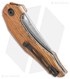 CIVIVI Isham Plethiros Flipper Knife Sandalwood (3.45" Damascus) C904DS-2 -CIVIVI Shop CIVIVI Isham Plethiros Sandalwood Damascus C904DS 2 BHQ 109014 jr side