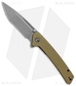 CIVIVI Keen Nadder Tanto Liner Lock Knife Olive Micarta (3.5" SW) C2021C