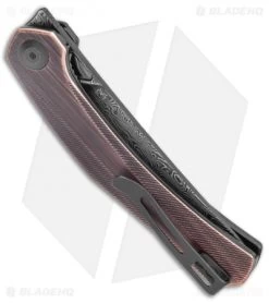 CIVIVI Lazar Liner Lock Knife Black Hand Rubbed Copper (3.1" Damascus) -CIVIVI Shop CIVIVI Lazar LL Black Hand Rubbed Copper C20013 DS1 BHQ 135072 jr side