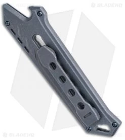 CIVIVI Mandate Blue Titanium Utility Knife (9Cr18MoV + Damascus) -CIVIVI Shop CIVIVI Mandate Blue Ti Utility Knife BHQ 113198 jr side