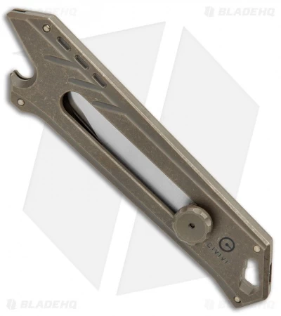 CIVIVI Mandate Bronze Titanium Utility Knife (9Cr18MoV + Damascus) 2 CIVIVI Mandate Bronze Titanium Utility Knife (9Cr18MoV + Damascus) - Image 2