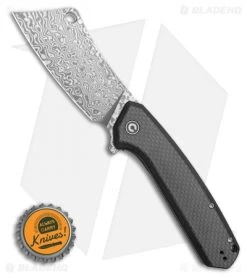 CIVIVI Mastodon Liner Lock Black G-10 / CF (3.8" Damascus) C2012DS-1 -CIVIVI Shop CIVIVI Mastodon Liner Lock Black G 10 CF 3.8 Damasteel C2012DS 1 BHQ 115994 LS Bottlecap