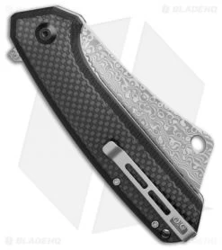 CIVIVI Mastodon Liner Lock Black G-10 / CF (3.8" Damascus) C2012DS-1 -CIVIVI Shop CIVIVI Mastodon Liner Lock Black G 10 CF 3.8 Damasteel C2012DS 1 BHQ 115994 LS Side