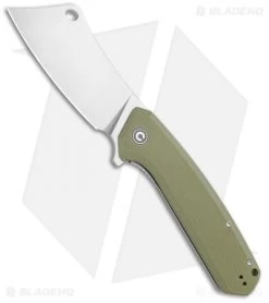 CIVIVI Mastodon Liner Lock Knife OD Green G-10 (3.8" Stonewash)