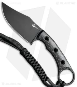CIVIVI Midwatch Fixed Blade Knife Black Micarta (3.4" Black SW) C20059B-1