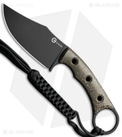 CIVIVI Midwatch Fixed Blade Knife Green Micarta (3.4" Black SW) C20059B-3