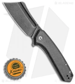 CIVIVI Mini Bullmastiff Liner Lock Knife Twill Carbon Fiber (3" Black Damascus) -CIVIVI Shop CIVIVI Mini Bullmastiff LinerLock Twill Carbon Fiber 3 Black Damacus C2004DS 1 BHQ 114187 LS Bottlecap
