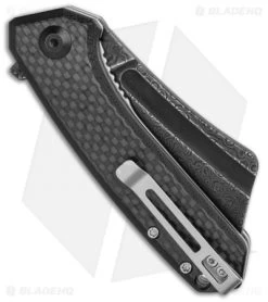 CIVIVI Mini Bullmastiff Liner Lock Knife Twill Carbon Fiber (3" Black Damascus) -CIVIVI Shop CIVIVI Mini Bullmastiff LinerLock Twill Carbon Fiber 3 Black Damacus C2004DS 1 BHQ 114187 LS Side