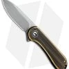 CIVIVI Mini Elementum Frame Lock Knife Hand-Rubbed Brass (1.8" Gray)