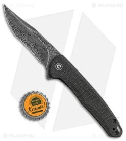 CIVIVI Mini Sandbar Liner Lock Knife Black Micarta (2.9" Damascus) C20011-DS1 -CIVIVI Shop CIVIVI Mini Sandbar LL Knife Black Micarta Damascus BHQ 142904 jr bottlecap