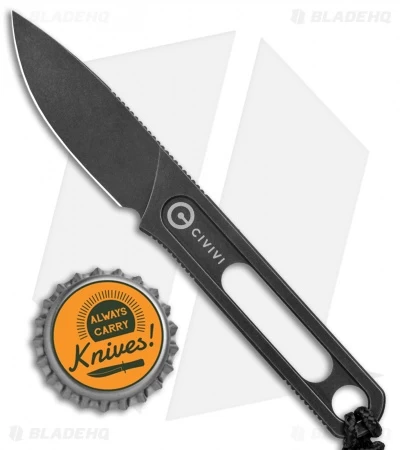 CIVIVI Minimis Fixed Blade Knife W/ Pocket Sheath (2.2" Black Stonewash) 4 CIVIVI Minimis Fixed Blade Knife W/ Pocket Sheath (2.2" Black Stonewash) - Image 4