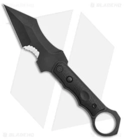 CIVIVI Shop 23 CIVIVI Orthrus Tactical Button Fixed Blade Knife Black G-10 (3.8" Black Serr)