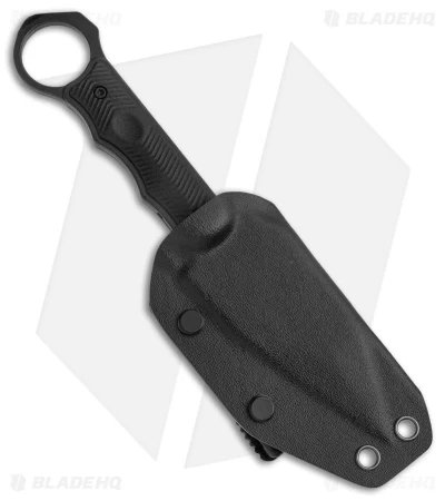 CIVIVI Orthrus Tactical Button Fixed Blade Knife Black G-10 (3.8" Black Serr) 4 CIVIVI Orthrus Tactical Button Fixed Blade Knife Black G-10 (3.8" Black Serr) - Image 4