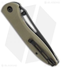 CIVIVI Picaro Liner Lock Knife OD Green G-10 (3.94" Black Stonewash) -CIVIVI Shop CIVIVI Picarto LL OD Green G 10 Black SW C916B BHQ 105669 jr side