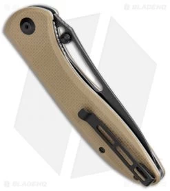 CIVIVI Picaro Liner Lock Knife Tan G-10 (3.94" Black Stonewash) -CIVIVI Shop CIVIVI Picarto LL Tan G 10 Black SW C916B BHQ 105670 jr side