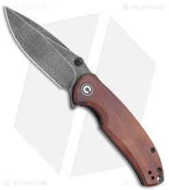 CIVIVI Pintail Liner Lock Knife Cuibourtia Wood (3" Damascus) C2020DS-2