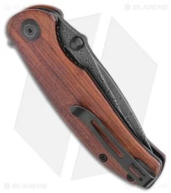 CIVIVI Pintail Liner Lock Knife Cuibourtia Wood (3" Damascus) C2020DS-2 -CIVIVI Shop CIVIVI Pintail Liner Lock Knife Cuibourtia Wood 3.00 Damascus C2020DS 2 BHQ 118013 LS Side