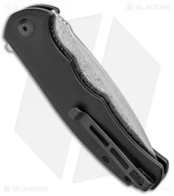 CIVIVI Praxis Flipper Liner Lock Knife Black G-10 (3.75" Damascus) -CIVIVI Shop CIVIVI Praxis Flipper LL Black G 10 Chinese Damascus C803DS BHQ 97968 jr side