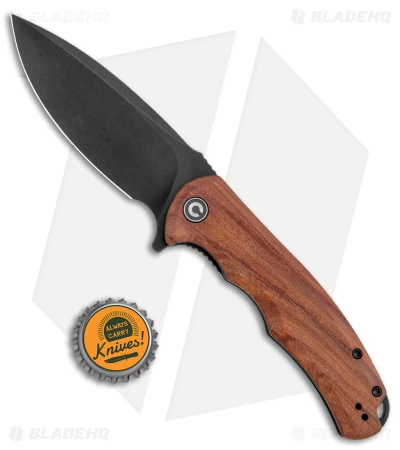 CIVIVI Praxis Flipper Liner Lock Knife Cuibourtia Wood (3.75" Black) C803H 4 CIVIVI Praxis Flipper Liner Lock Knife Cuibourtia Wood (3.75" Black) C803H - Image 4