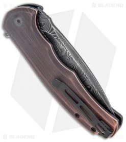 CIVIVI Praxis Liner Lock Flipper Knife Black Rubbed Copper (3.74" Damascus) 6 CIVIVI Praxis Liner Lock Flipper Knife Black Rubbed Copper (3.74" Damascus) -CIVIVI Shop CIVIVI Praxis LL Black Rubbed Copper Damascus BHQ 134075 jr side