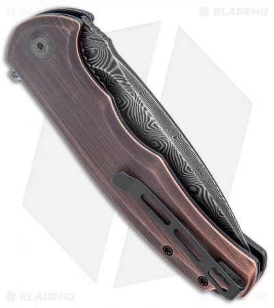 CIVIVI Praxis Liner Lock Flipper Knife Black Rubbed Copper (3.74" Damascus) 3 CIVIVI Praxis Liner Lock Flipper Knife Black Rubbed Copper (3.74" Damascus) - Image 3