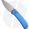 CIVIVI Qubit Button Lock Knife Blue Aluminum (2.98" Satin)
