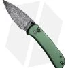 CIVIVI Qubit Button Lock Knife Green Aluminum (2.98" Damascus)