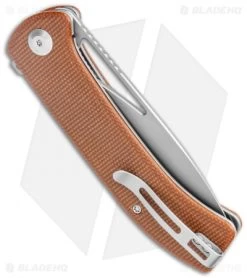 CIVIVI Riffle Liner Lock Knife Brown Micarta (3.5" Stonewash) C2024A -CIVIVI Shop CIVIVI Riffle LL Brown Micarta SW BHQ 120366 jr side