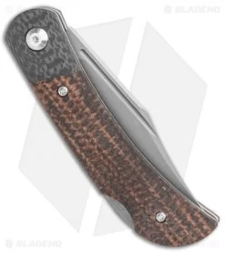 CIVIVI Rustic Gent Lock Back Dark Brown Matrix Micarta/CF (3" Gray Stonewash D2) -CIVIVI Shop CIVIVI Rustic Gent Lock Back Dark Brown Matrix Micarta CF 2.97in Satin D2 C914E BHQ 114186 LS Side