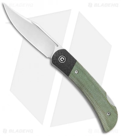 CIVIVI Rustic Gent Lock Back Knife Green Micarta/CF (2.97" Satin D2) C914B 1 CIVIVI Rustic Gent Lock Back Knife Green Micarta/CF (2.97" Satin D2) C914B
