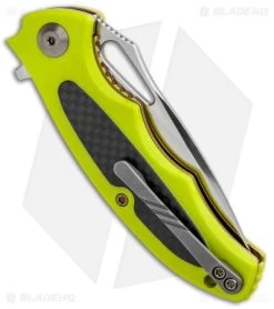CIVIVI Shard Liner Lock Knife Fluorescent Green G-10/CF (2.95" Satin) C806A -CIVIVI Shop CIVIVI Shard LL Flourescent Green G 10 CF Satin C806A BHQ 92544 jr side