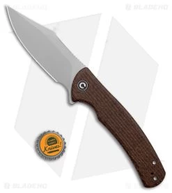CIVIVI Sinisys Frame Lock Knife Brown Micarta/Steel (3.7" BB) C20039-2 -CIVIVI Shop CIVIVI Sinisys FL Brown Micarta Steel BB BHQ 174427 jr bottlecap