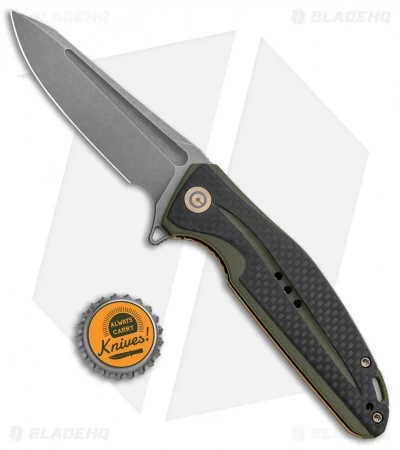 CIVIVI Statera Flipper Liner Lock Knife OD Green Carbon Fiber (3.5" SW) C901B 4 CIVIVI Statera Flipper Liner Lock Knife OD Green Carbon Fiber (3.5" SW) C901B - Image 4