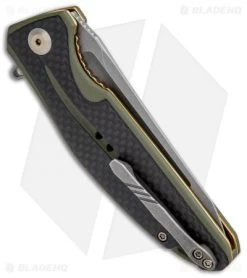 CIVIVI Statera Flipper Liner Lock Knife OD Green Carbon Fiber (3.5" SW) C901B 6 CIVIVI Statera Flipper Liner Lock Knife OD Green Carbon Fiber (3.5" SW) C901B -CIVIVI Shop CIVIVI Statera Flipper LL OD Green CF SW C901B BHQ 93882 jr side