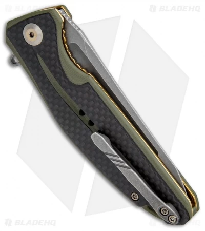 CIVIVI Statera Flipper Liner Lock Knife OD Green Carbon Fiber (3.5" SW) C901B 3 CIVIVI Statera Flipper Liner Lock Knife OD Green Carbon Fiber (3.5" SW) C901B - Image 3