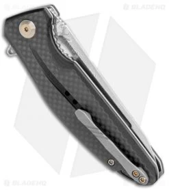 CIVIVI Statera Flipper Liner Lock Knife Black G10/Carbon Fiber (3.5" Damascus) 6 CIVIVI Statera Flipper Liner Lock Knife Black G10/Carbon Fiber (3.5" Damascus) -CIVIVI Shop CIVIVI Statera Flipper Liner Lock Black G 10 Carbon Fiber Damascus C901DS BHQ 104239 jr side