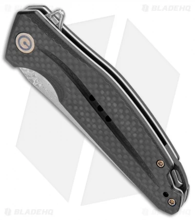 CIVIVI Statera Flipper Liner Lock Knife Black G10/Carbon Fiber (3.5" Damascus) 2 CIVIVI Statera Flipper Liner Lock Knife Black G10/Carbon Fiber (3.5" Damascus) - Image 2